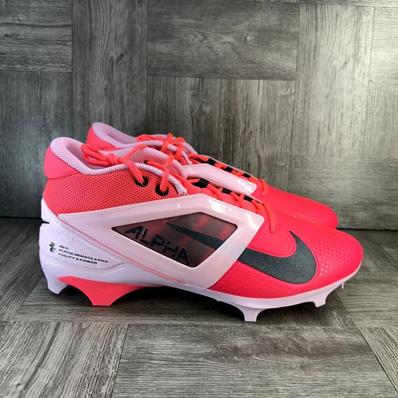 Nike Other - Nike Alpha Menace 4 Pro NRG Football Cleats Men's 9 Racer Pink Grey